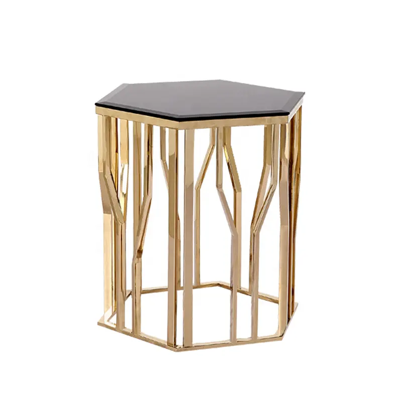 현대 저렴한 스테인레스 스틸 프레임 사이드 테이블 대리석 팁 커피 테이블