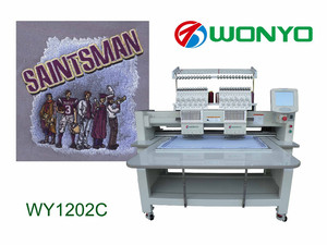 dos máquinas de coser la cabeza máquina de tejer computarizado tapa y máquina de <span class=keywords><strong>bordar</strong></span> plana - Product Image 2