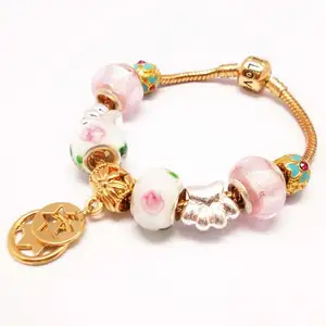 De gama alta joyería granos coloridos pulsera hermosa pulsera