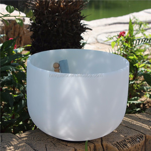 HM Frosted tinh thể thạch anh giá rẻ Kính hát Bát Yoga Thiền nhạc cụ mờ thạch anh pha lê hát bát - Product Image 3