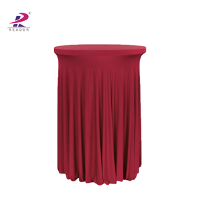 Banquet spandex Royal bule ondulés cocktail couverture de table spandex nappe jupe nouvelle arrivée - Product Image 2