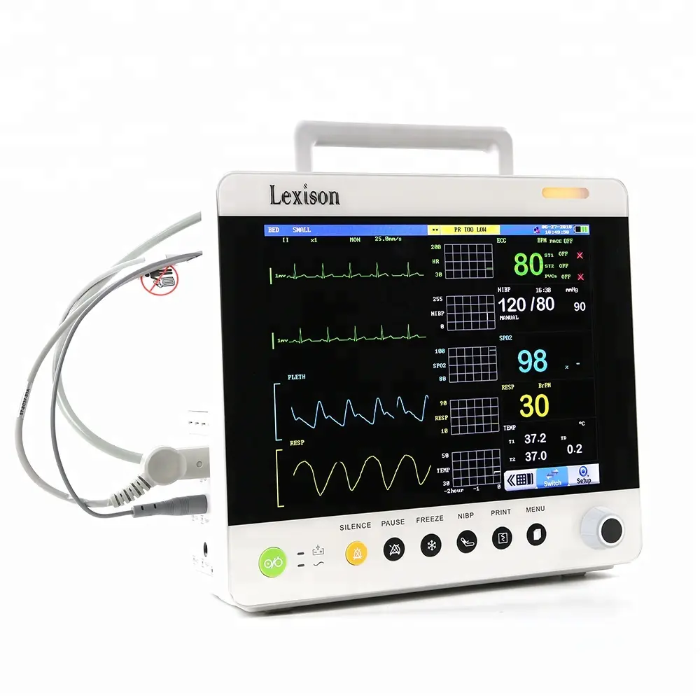 PPM-S12V Kualitas Tinggi 12.1 Inci Harga Murah Penggunaan Dokter Hewan Monitor Banyak Parameter untuk Penggunaan Hewan