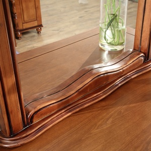 Table de toilette durable en bois avec tabouret et 2 tiroirs - Product Image 6