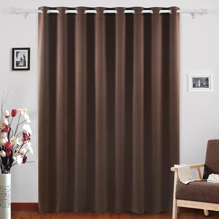 Blackout Drapes Blind Curtain Thermal Insulated 100 × 95 Inch Brown One Panel