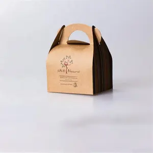 Hot sale box packing paper lunch packaging box malaysia with carry handle