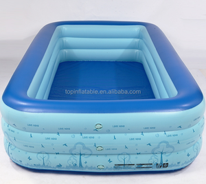 Großer tragbarer aufblasbarer rechteckiger Familien pool für Erwachsene für Kinder Wasserspiel im kühlen Sommer - Product Image 4