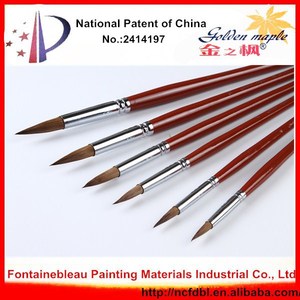 168 acuarela cepillo de la pintura de <span class=keywords><strong>arte</strong></span> <span class=keywords><strong>manual</strong></span> de suministro ronda de pelo de la comadreja cepillo de acuarela conjunto - Product Image 1