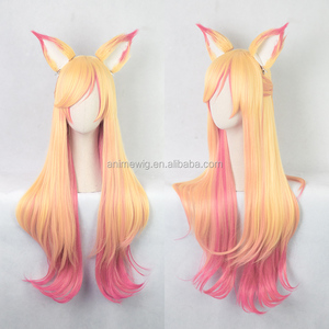 Perruque <span class=keywords><strong>LOL</strong></span> Star Guardian en gros, cosplay League of Legends, anime Miss Fortune Soraka Syndra, perruque synthétique résistante à la chaleur - Product Image 5