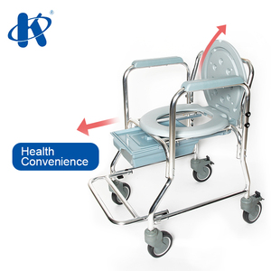Ky699l baño inodoro orinal silla adulto reposabrazos silla de ruedas con baño de aluminio de peso ligero cómoda silla de ruedas - Product Image 5