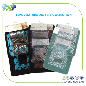 Juego de Baño Bordado de 18 Piezas, Decoraciones de Baño de Poliresina Tradicionales, Elegantes y Modernas para el Hogar - Product Image 3