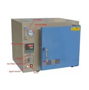 500C 25L Oven Vakum dengan Gas Flow Meter, Air Chiller & Sistem Vakum