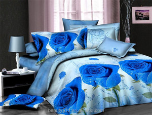 2017 nuovo Design elegante cotone fiore lenzuolo stampa colorato magico di alta qualità 3d copriletto set lenzuolo BS34 - Product Image 4
