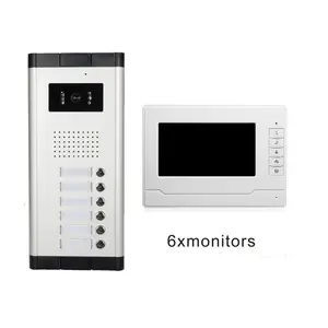 Xinsilu Đa Căn Hộ Video Door Phone Intercom Hệ Thống Cho 6 Đơn Vị