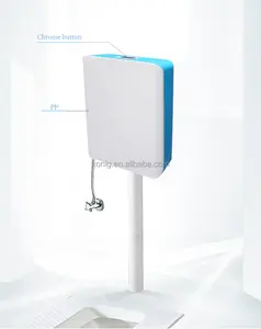 Cisterna de inodoro de cisterna de doble descarga de plástico, ahorro de agua Delgado