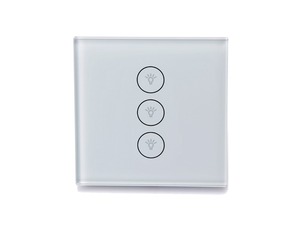 Interrupteur mural tactile intelligent Wifi à 3 gangues avec variateur d'intensité lumineuse - Product Image 4