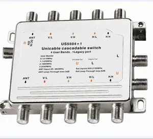 Gecen מפל Unicable SCR multiswitch עם 5 משתמשים דגם US5504 + 1