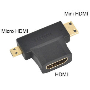 Mini Micro <span class=keywords><strong>HDMI</strong></span> 2 Trong <span class=keywords><strong>1</strong></span> Adapter Nam Để Nữ Nối Extender HDTV-Tương Thích Cáp Mở Rộng Adapter Chuyển Đổi - Product Image 4