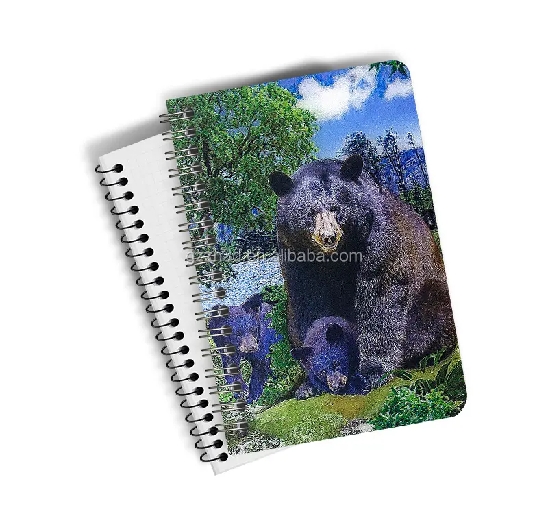 Colorful animal 3d lenticular notebook sell books wholesale