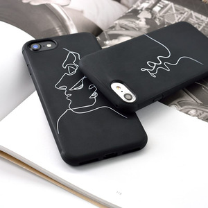 Moda simple lápiz dibujo chica amante Teléfono para iPhone 6 6 S 7 más - Product Image 4