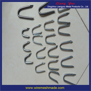 4 ''X 14 BWG Galvanizado valla de púas grapas clavos <span class=keywords><strong>en</strong></span> forma de <span class=keywords><strong>U</strong></span> - Product Image 1