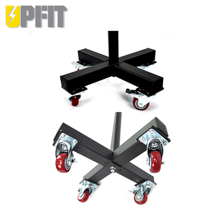 Nhà Máy bán hàng trực tiếp Chất lượng cao thép phòng tập thể dục dọc tạ tấm Rack với bánh xe - Product Image 5