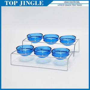 Soportes de plástico rojo con forma de gota de lluvia con estante - Product Image 4