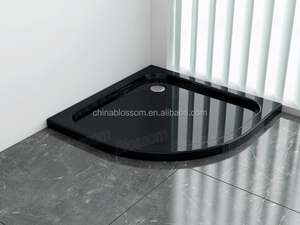 Bajo de baño Slim cuadrante <span class=keywords><strong>barato</strong></span> Sector portátil de <span class=keywords><strong>resina</strong></span> de fibra de vidrio blanco claro ABS de <span class=keywords><strong>ducha</strong></span> de acrílico bandeja con desagüe - Product Image 4