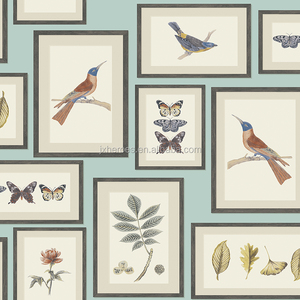 3D Vif Fleur et Oiseau Peinture Cadre Design Salon Chambre Salle à manger Papier Peint Décoration <span class=keywords><strong>De</strong></span> <span class=keywords><strong>La</strong></span> Maison - Product Image 3