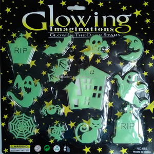 De etiqueta de la pared de brillan en la oscuridad de etiqueta engomada de la ventana luminoso fluorescente del decoraciones - Product Image 4