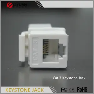 LY-KJ3-20 cat3 rj11 6p4c電話キーストーンジャック