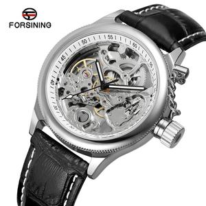 Nouvelle montre Reloj Productor pour homme, personnalisable, couleur or et argent, squelette, automatique, mécanique, analogique, avec réserve de marche - Product Image 5