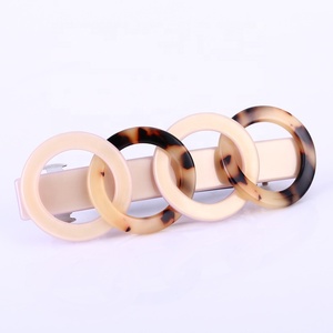 New Design Amusing Four <strong>Rings</strong> Hair <strong>Clip</strong> High Quality Cellulose Acetate Hair <strong>Clip</strong> for Women - Product Image 3