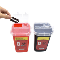 Conteneur de jetement de lames de rasoir en plastique durable pour usage professionnel en salon de coiffure
