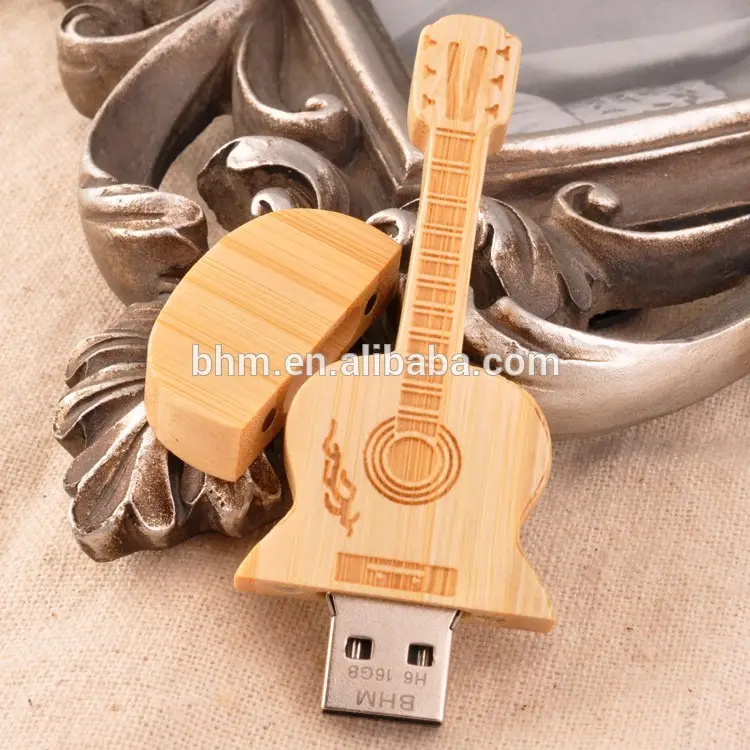 Strumenti musicali di legno usb flash drive, legno memory stick/legno pen drive/legno disco usb promozionali