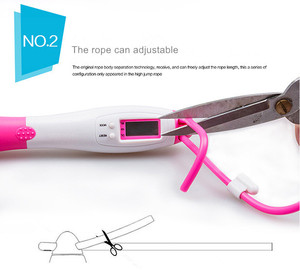 <span class=keywords><strong>Corde</strong></span> à <span class=keywords><strong>sauter</strong></span> numérique avec calculateur de calories en PVC et ABS pour le suivi de la forme physique - Product Image 6