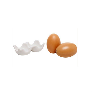 Brun En Forme D'œuf Décoratif En Céramique Sel <span class=keywords><strong>et</strong></span> Poivrière - Product Image 2