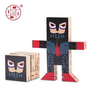 <span class=keywords><strong>Cubo</strong></span> di <span class=keywords><strong>Legno</strong></span> Robot Puzzle Giocattoli <span class=keywords><strong>Cubo</strong></span> Puzzle dalla Forma Sorprendente - Product Image 4