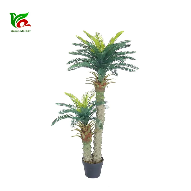 Zeer Simulatie 1.2M Kamer Decoratieve Plastic Kunstmatige Mini Sago Palm Kunstmatige Plant Cycaden