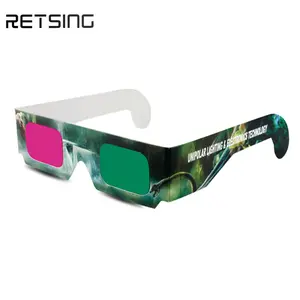 Paper Green Magenta Red 3D GlassesためMovies