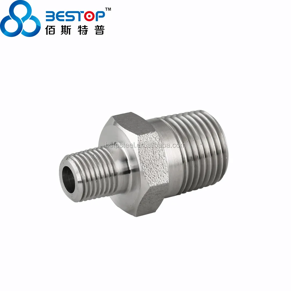 F316L Stainless Steel Hex Nipple Reducing Nipple DN20 High Pressure Pipe Fitting