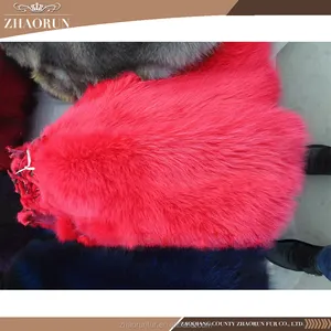Venta al por mayor, piel de mapache 100% auténtica/Piel de mapache rosa para la ropa
