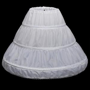 थोक लड़कियों पेटीकोट <span class=keywords><strong>Crinoline</strong></span> नीचे का कपड़ा बच्चों के लिए शादी की पोशाक गेंद पजामा 3 हुप्स सफेद आइवरी बच्चों पेटीकोट - Product Image 3