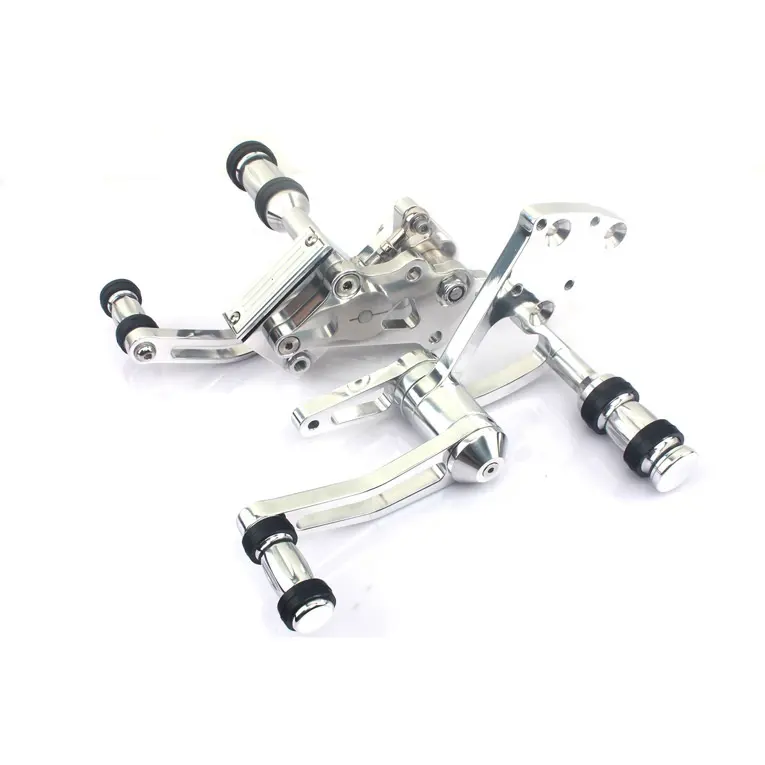 Polished aluminum forward foot controls for harley davidson motorcycle