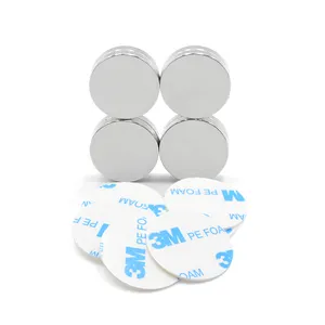 Strong N35 Disc Neodymium Magnet For Badge With Adhesive