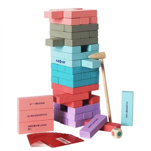 Personalized colorful block wooden tumbling tower <span class=keywords><strong>play</strong></span> block game - Product Image 4