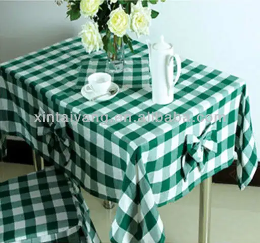 Kunststoff pvc wasserdichte plaid tischdecke/hitzebeständig weihnachtstischdecke mit stuhlabdeckung