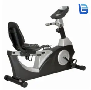 Komersial Peralatan Gym Kebugaran Latihan Sepeda LB-E12 Seri Gym Club Menggunakan Mesin Cardio Magnetik Recumbent Bike