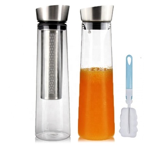 <span class=keywords><strong>Carafe</strong></span> en verre <span class=keywords><strong>pour</strong></span> thé glacé et café <span class=keywords><strong>froid</strong></span>, avec filtre infuseur en acier inoxydable amovible, vente en gros - Product Image 2