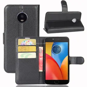 Business Style card holder for moto e4 plus case skin leather Wallet Stand Smart phone case