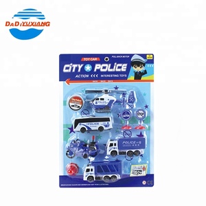 En plastique <span class=keywords><strong>police</strong></span> <span class=keywords><strong>camion</strong></span> jouet voiture ensemble avec avion moto - Product Image 2